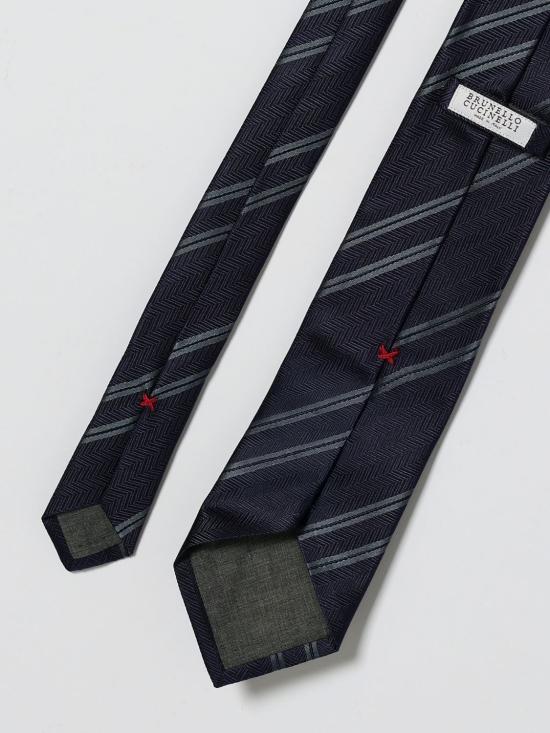 26SS 브루넬로 쿠치넬리 넥타이 MR8380018 C003 Navy - BRUNELLO CUCINELLI