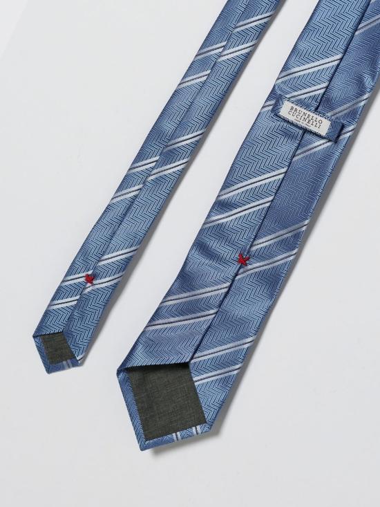 26SS 브루넬로 쿠치넬리 넥타이 MR8380018 C002 Sky Blue - BRUNELLO CUCINELLI