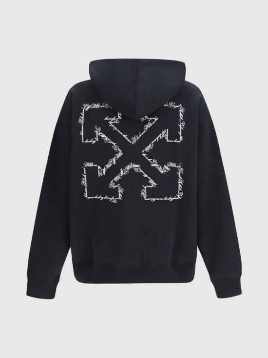 26SS 오프화이트 후드 티셔츠 44MBB085S26F004001 0001 Black - OFF WHITE