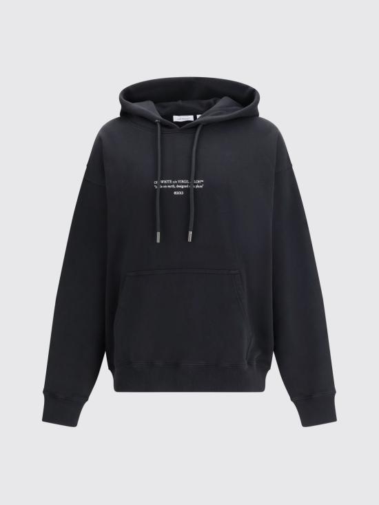 26SS 오프화이트 후드 티셔츠 44MBB085S26F009001 0001 Black - OFF WHITE