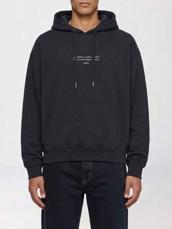 26SS 오프화이트 후드 티셔츠 44MBB085S26F009001 0001 Black