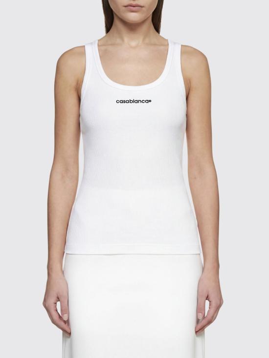 26SS 카사블랑카 민소매 티셔츠 WSP26JTS03902 White