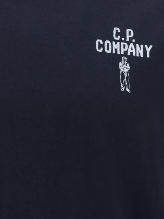 26SS 씨피 컴퍼니 30/1 Pd 저지 숏슬리브 티셔츠 20CMTS174A110579W 888 Blue - C.P. COMPANY