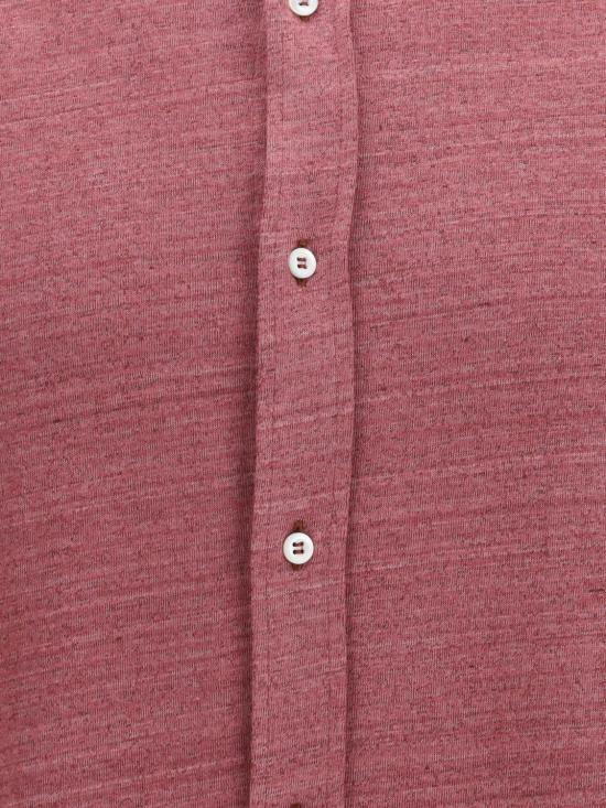 26SS 브루넬로 쿠치넬리 멜란지 저지 셔츠 MR8276686 C695 Coral - BRUNELLO CUCINELLI