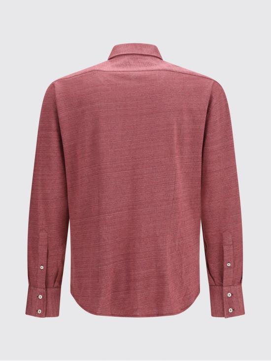 26SS 브루넬로 쿠치넬리 멜란지 저지 셔츠 MR8276686 C695 Coral - BRUNELLO CUCINELLI
