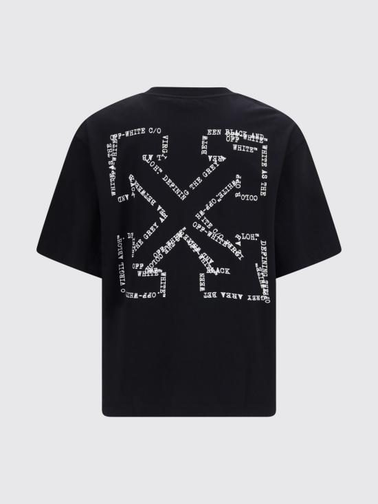 26SS 오프화이트 반팔 티셔츠 44MAA120S26J00K001 0001 Black - OFF WHITE