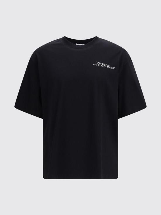 26SS 오프화이트 반팔 티셔츠 44MAA120S26J00K001 0001 Black - OFF WHITE