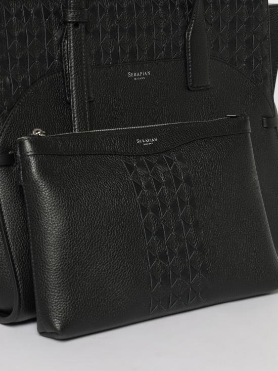 26SS 세라피안 숄더백 SRCMOWLL738834A 001 Black - SERAPIAN