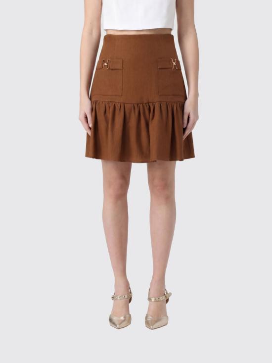 26SS 엘리자베타프랜치 미디 스커트 GO18662E2 600 Brown