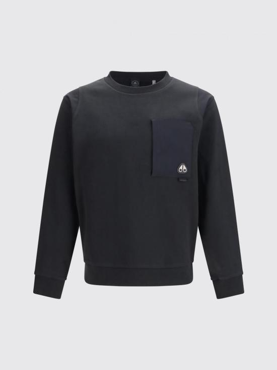 26SS 무스너클 달론 크루넥 스웨트 셔츠 M35MS618 292 Black - MOOSE KNUCKLES