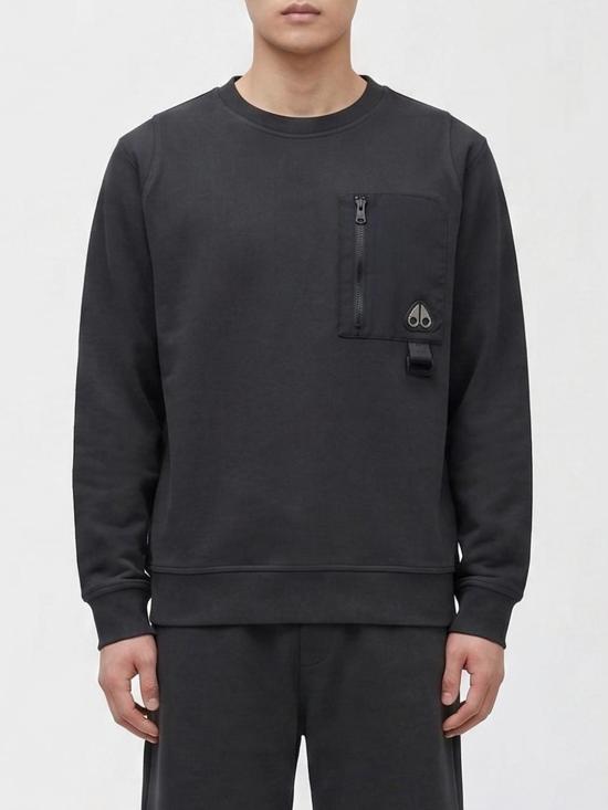 26SS 무스너클 달론 크루넥 스웨트 셔츠 M35MS618 292 Black