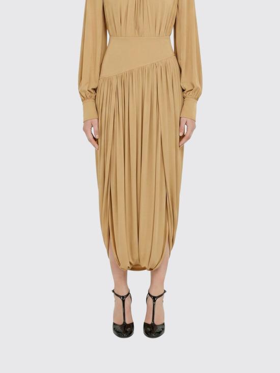 26SS 살바토레 페라가모 롱 스커트 13H492 788180 Nude