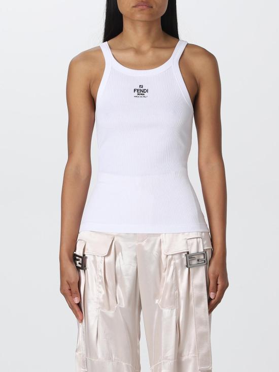 26SS 펜디 코튼 탑 FS7966ANQM F0ZNM White