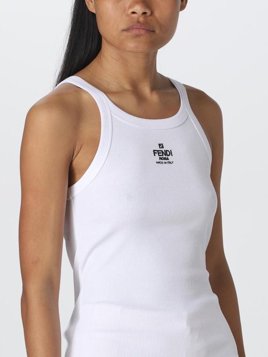 26SS 펜디 코튼 탑 FS7966ANQM F0ZNM White - FENDI