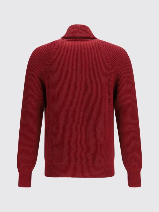 26SS 브루넬로 쿠치넬리 잉글리시 립 래글런 가디건 MNI708606 C7757 Cherry - BRUNELLO CUCINELLI