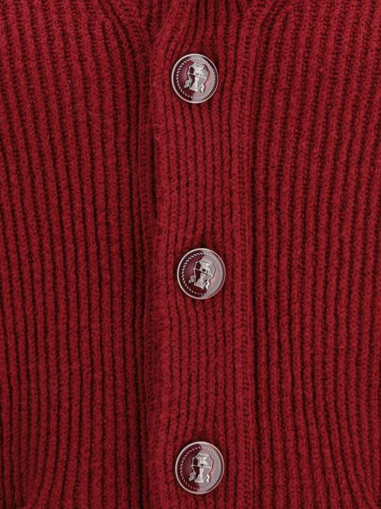 26SS 브루넬로 쿠치넬리 잉글리시 립 래글런 가디건 MNI708606 C7757 Cherry - BRUNELLO CUCINELLI