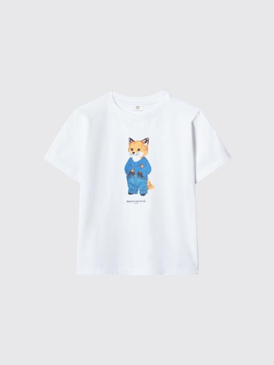 26SS [키즈] 메종키츠네 티셔츠 MQUJT01KJBIT2 P100 White