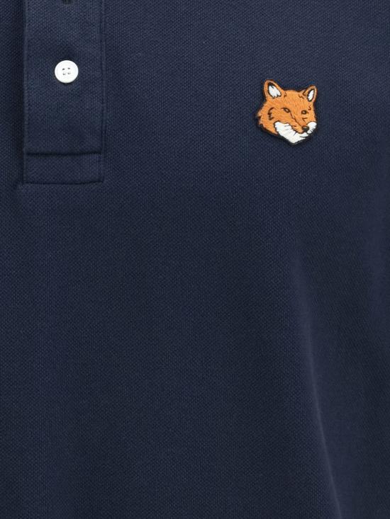 26SS 메종키츠네 폭스 헤드 레귤러 폴로 티셔츠 PM00209KP0002 0413 Blue - MAISON KITSUNE