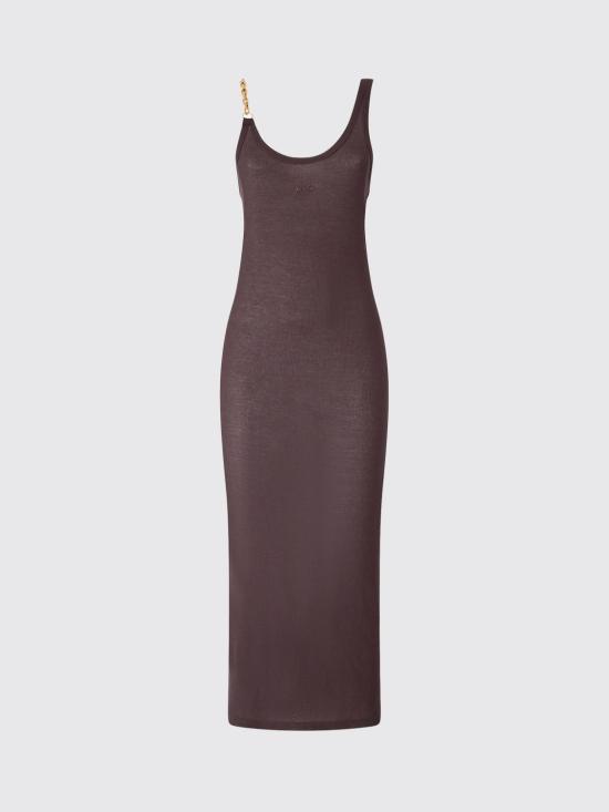 26SS 핑코 미디 원피스 106629A32C M28 Brown - PINKO