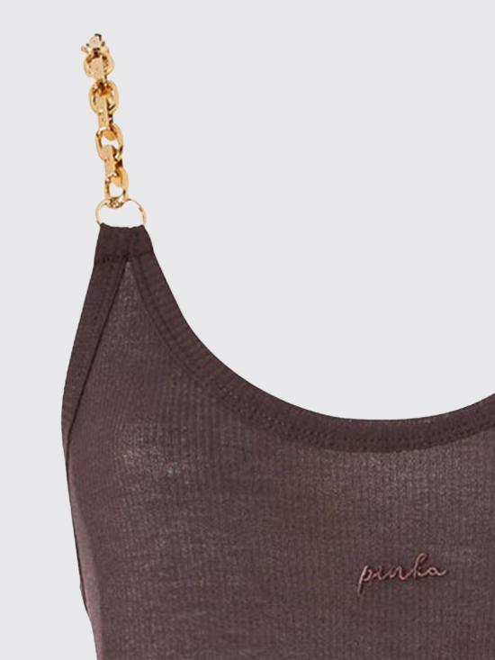 26SS 핑코 미디 원피스 106629A32C M28 Brown - PINKO