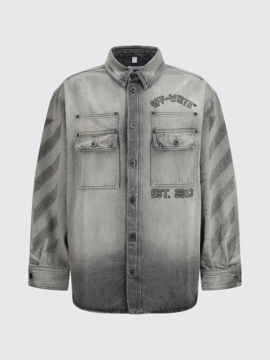 26SS 오프화이트 데님 셔츠 44MYD05VS26D003020 0020 Grey - OFF WHITE