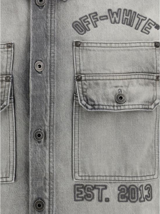 26SS 오프화이트 데님 셔츠 44MYD05VS26D003020 0020 Grey - OFF WHITE
