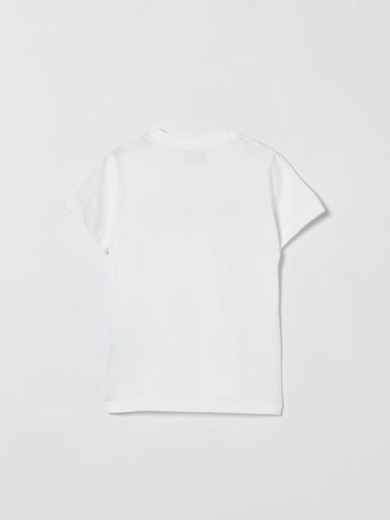 26SS [키즈] 모스키노 티셔츠 HUM05ULBA10 10101 White - MOSCHINO