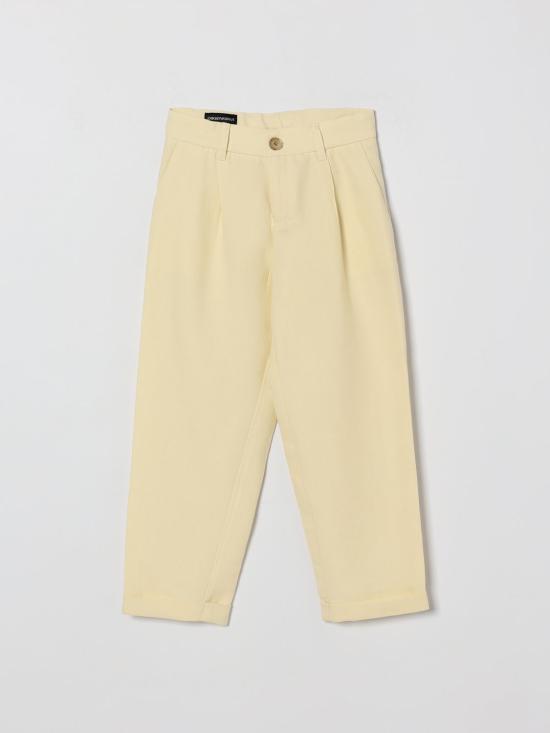 26SS [키즈] 엠포리오 아르마니 스트레이트 팬츠 EB000903AF21040 U1079 Yellow Cream