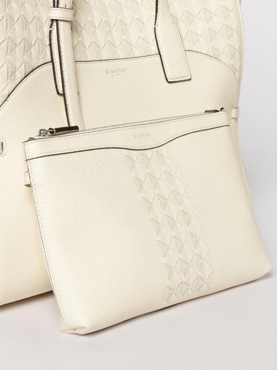 26SS 세라피안 숄더백 SRCMOWLL738834A 094 White - SERAPIAN