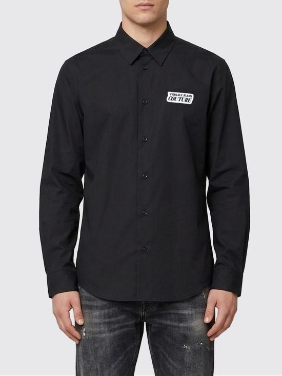 26SS 베르사체 긴팔 셔츠 80GALCR2CNY17 899 Black