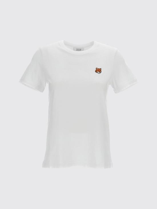 26SS 메종키츠네 폭스 헤드 레귤러 폴로 티셔츠 PW00113KJ7026 P100 White - MAISON KITSUNE