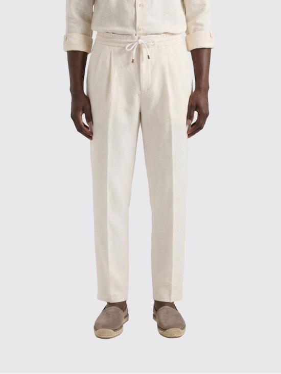 26SS 브루넬로 쿠치넬리 스트레이트 팬츠 MH255E1710 C2441 White