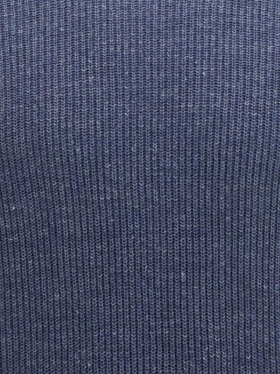 26SS 브루넬로 쿠치넬리 하프 잉글리시 립 리넨 코튼 니트 티셔츠 M2L707710 CYZ37 Blue - BRUNELLO CUCINELLI