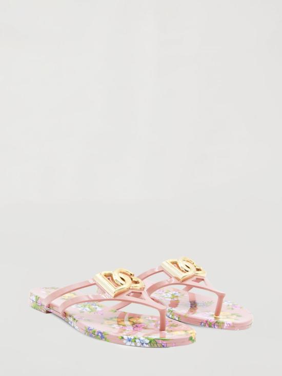 26SS 돌체앤가바나 러버 비치웨어 슬라이드 CW2418AY850 HF5XL Pink - DOLCE & GABBANA