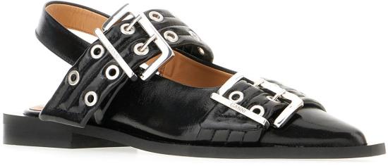 25FW 가니 페미닌 버클 발레리나 S27304926099 BLACK - GANNI