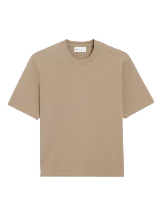 26SS 아미 하트 로고 코튼 자수 티셔츠 UTS341 726A036 BEIGE