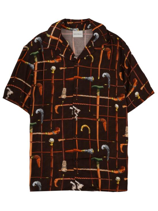 26SS 드롤드무슈 반팔 셔츠 SH230 VI033BROWN MULTICOLOUR