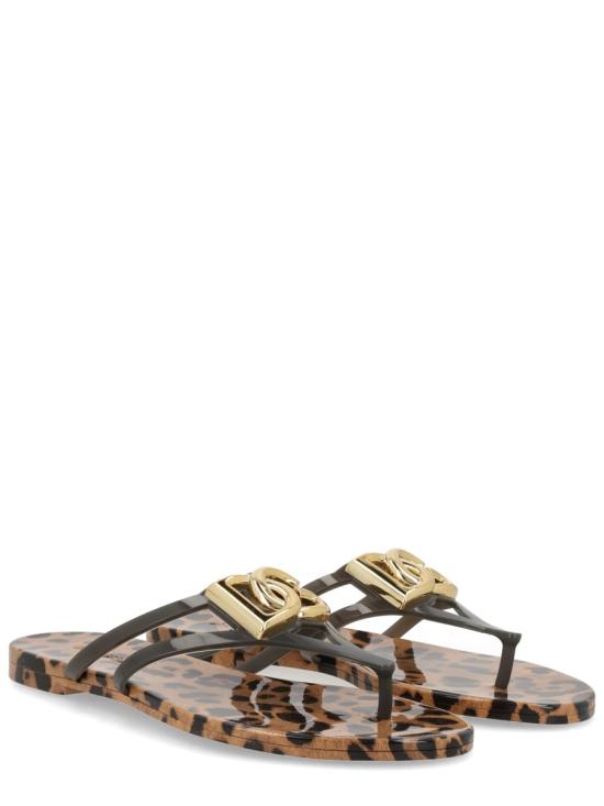 26SS 돌체앤가바나 러버 비치웨어 슬라이드 CW2418 AY850HY13M ANIMALIER - DOLCE & GABBANA