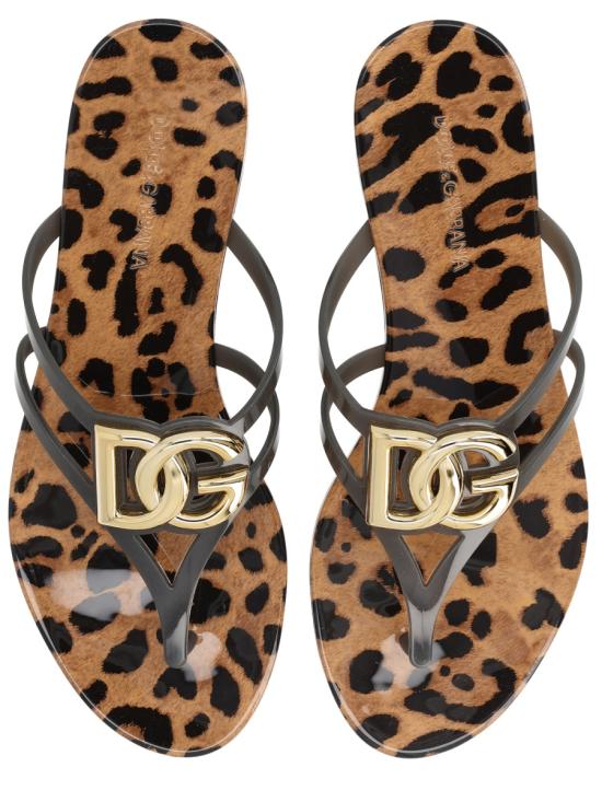 26SS 돌체앤가바나 러버 비치웨어 슬라이드 CW2418 AY850HY13M ANIMALIER - DOLCE & GABBANA
