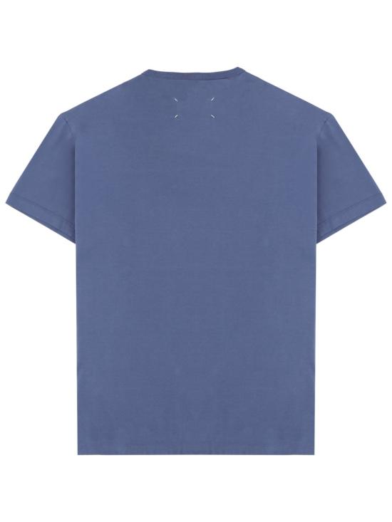 26SS 마르지엘라 디스토티드 로고 티셔츠 S30GC0701 S22816469 BLUE - MAISON MARGIELA