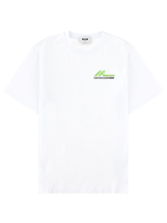 26SS 엠에스지엠 반팔 티셔츠 4040MM120N 26700201 WHITE