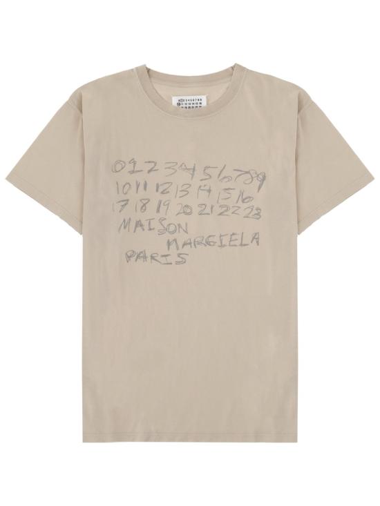 26SS 마르지엘라 뉴메리컬 코튼 티셔츠 S51GC0544 S24575119 BEIGE