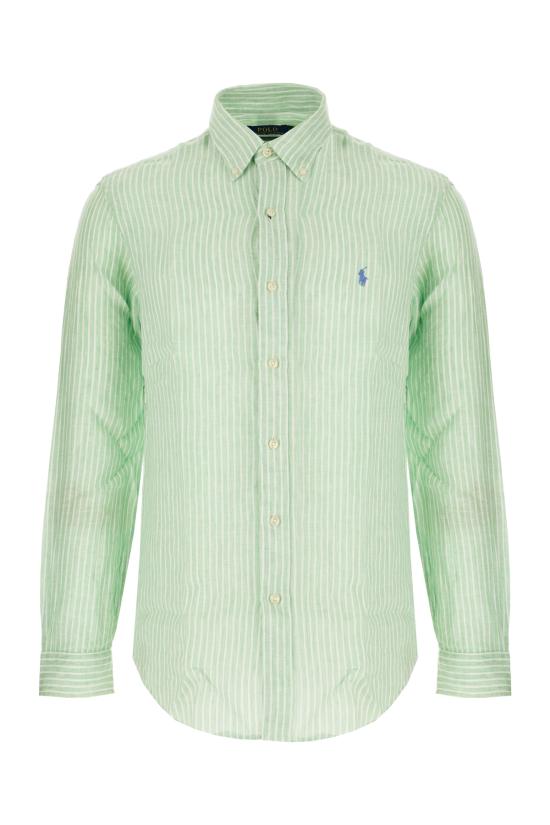 26SS 폴로 랄프로렌 긴팔 셔츠 710B15594 007 GREEN WHITE