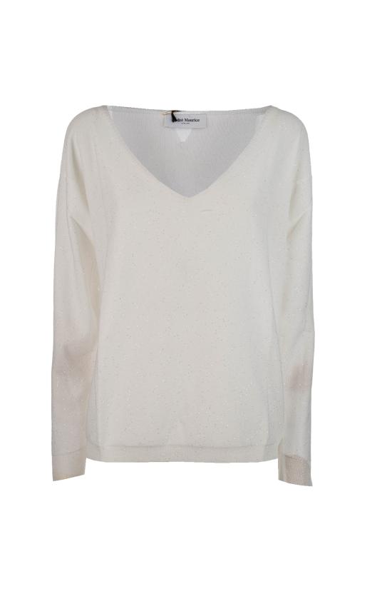 26SS ANDRÈ MAURICE 스웨터 260V00 217BIA Bianco