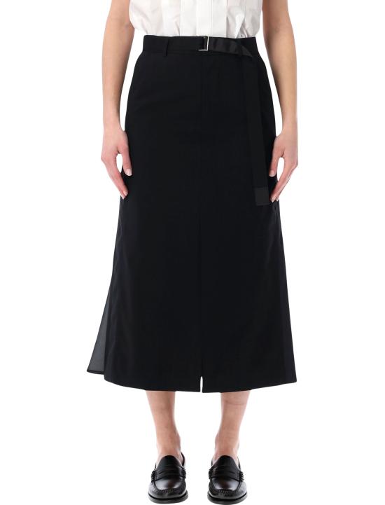 26SS 사카이 미디 스커트 26 08433 001 Nero