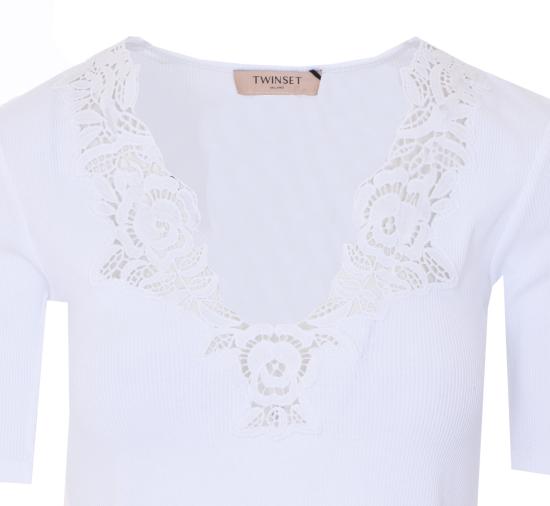 26SS 트윈셋 반팔 티셔츠 261TT2361 00001 White - TWINSET