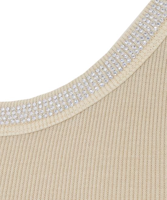 26SS 파트리지아페페 민소매 티셔츠 8M1787 J373B877 Beige - PATRIZIA PEPE