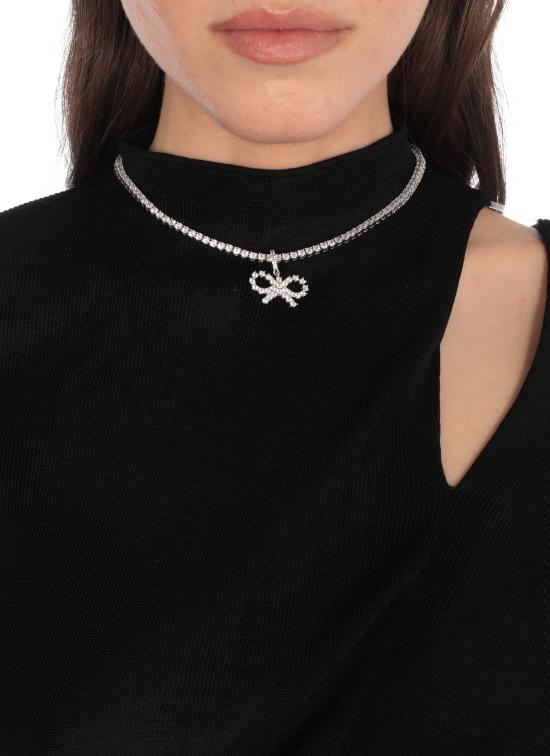 26SS 셀프 포트레이트 목걸이/팬던트 PF25621NSL BOW TENNISSILVER Silver - SELF PORTRAIT