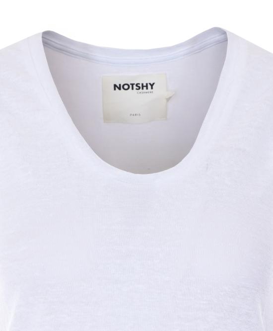 26SS 낫샤이 민소매 티셔츠 NF8G000LIP000 BLANC White - NOT SHY