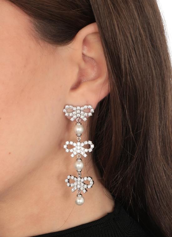 26SS 셀프 포트레이트 이어링 PF25613EP BOW PEARLPEARL Silver - SELF PORTRAIT